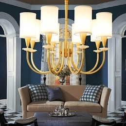 Lampadario in ottone puro con giada
