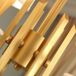 Lampadario in ottone puro con giada