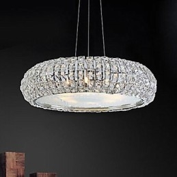 Lampadario a sospensione in cristallo moderno contemporaneo con catena regolabile 100 cm