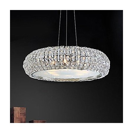 Lampadario a sospensione in cristallo moderno contemporaneo con catena regolabile 100 cm