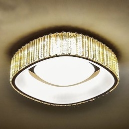 Lampadario LED in cristallo cromato 48 W 48 cm