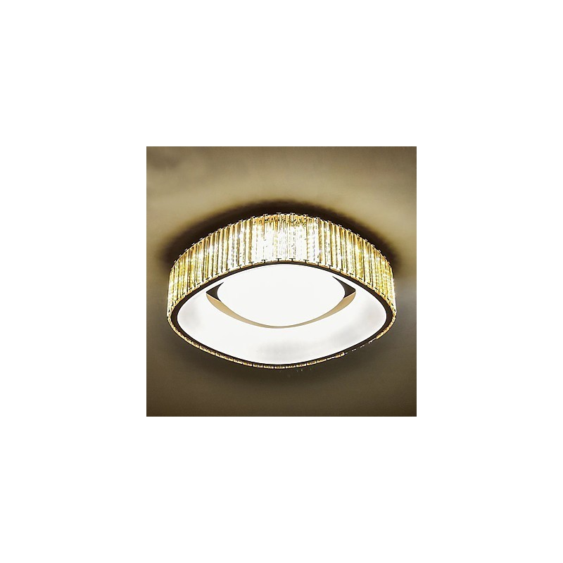Lampadario LED in cristallo cromato 48 W 48 cm