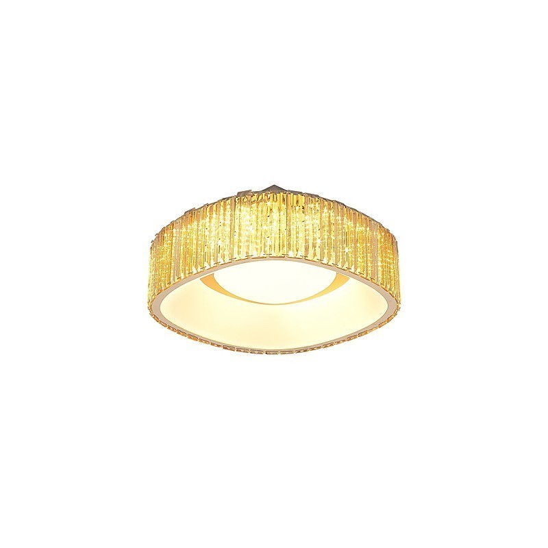 Lampadario LED in cristallo cromato 48 W 48 cm