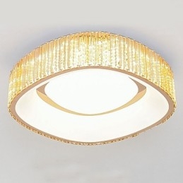 Lampadario LED in cristallo cromato 48 W 48 cm
