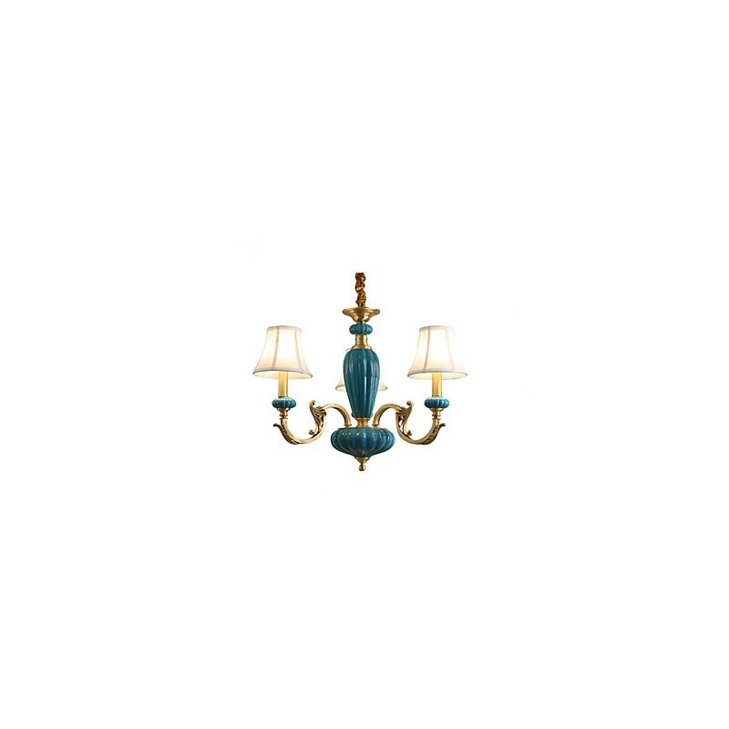 Lampadario rustico in rame e giada OP