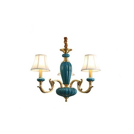 Lampadario rustico in rame e giada OP
