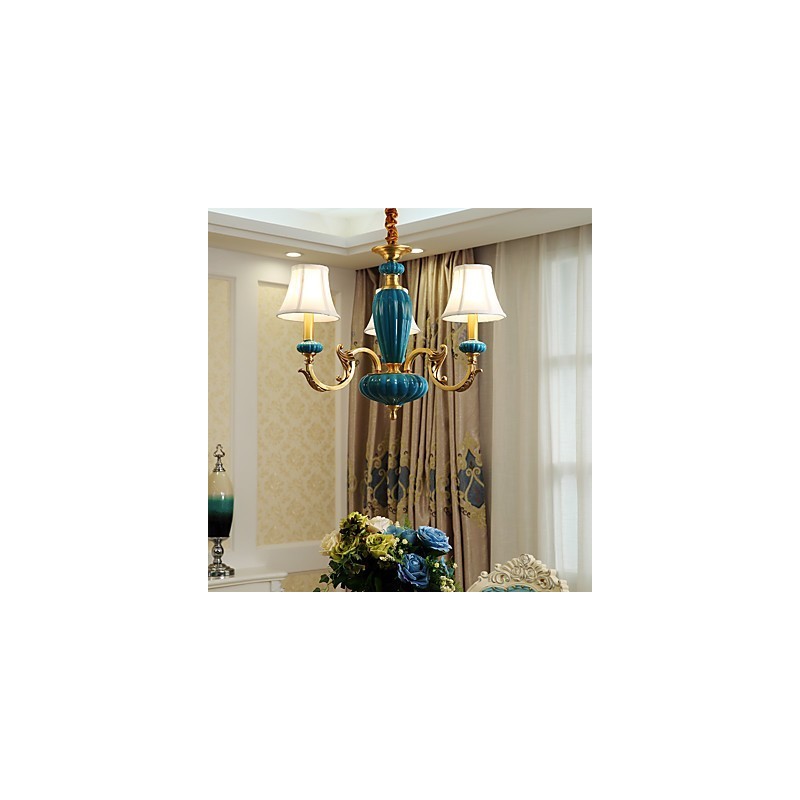 Lampadario rustico in rame e giada OP