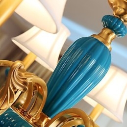 Lampadario rustico in rame e giada OP