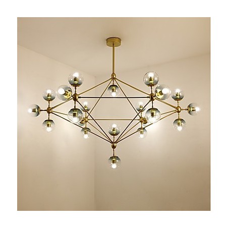 Lampadario a sospensione moderno Twenty_one Light Post in metallo e vetro, industriale decorativo per ingresso