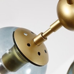 Lampadario a sospensione moderno Twenty_one Light Post in metallo e vetro, industriale decorativo per ingresso