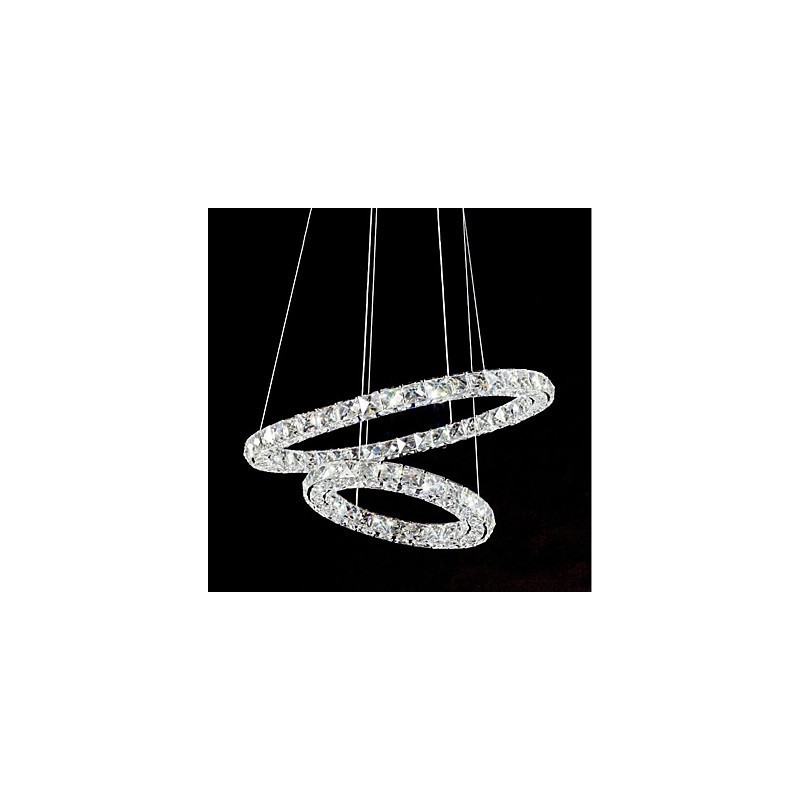 Lampadario in cristallo a sospensione dimmerabile con telecomando, LED integrato, 37 W