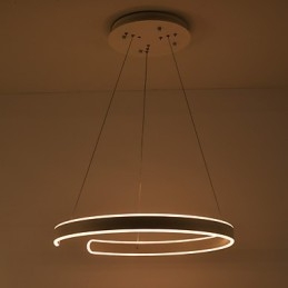 Lampadario a sospensione moderno artistico con LED integrato 48 W, dimmerabile, opaco
