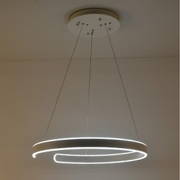 Lampadario a sospensione moderno artistico con LED integrato 48 W, dimmerabile, opaco