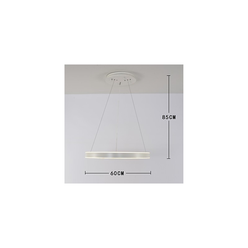 Lampadario a sospensione moderno artistico con LED integrato 48 W, dimmerabile, opaco