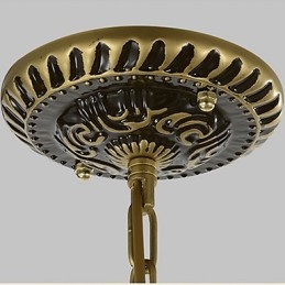 Lampadario classico/tradizionale mini in metallo verniciato a 2 livelli, luce verso l'alto