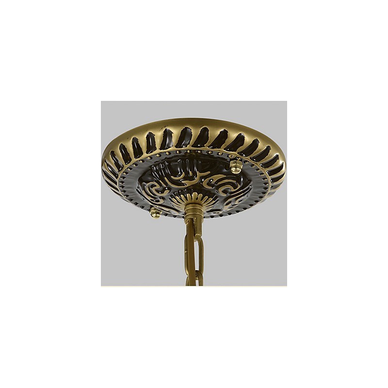 Lampadario classico/tradizionale mini in metallo verniciato a 2 livelli, luce verso l'alto