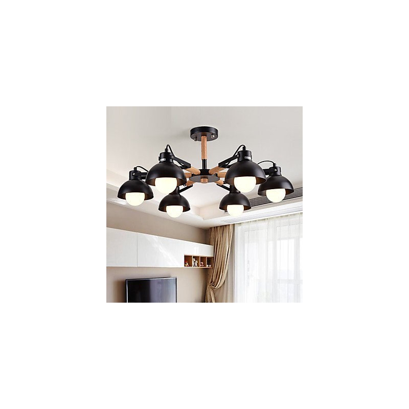 Lampadario mini tradizionale classico rustico vintage in metallo con finitura dipinta