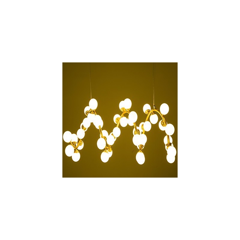 Lampadario artistico moderno contemporaneo in metallo e vetro, LED G4, catena regolabile