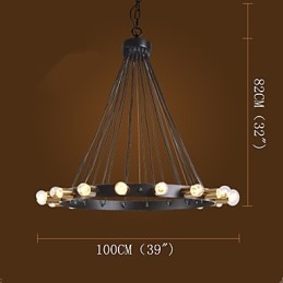 Lampadario nordico retrò-industriale creativo Penthouse