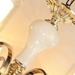 Lampadario moderno contemporaneo in metallo e cristallo, finitura galvanostegiata, 3 lampadine E12/E14