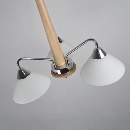 Lampadario country moderno contemporaneo elettroplaccato in legno e bambù