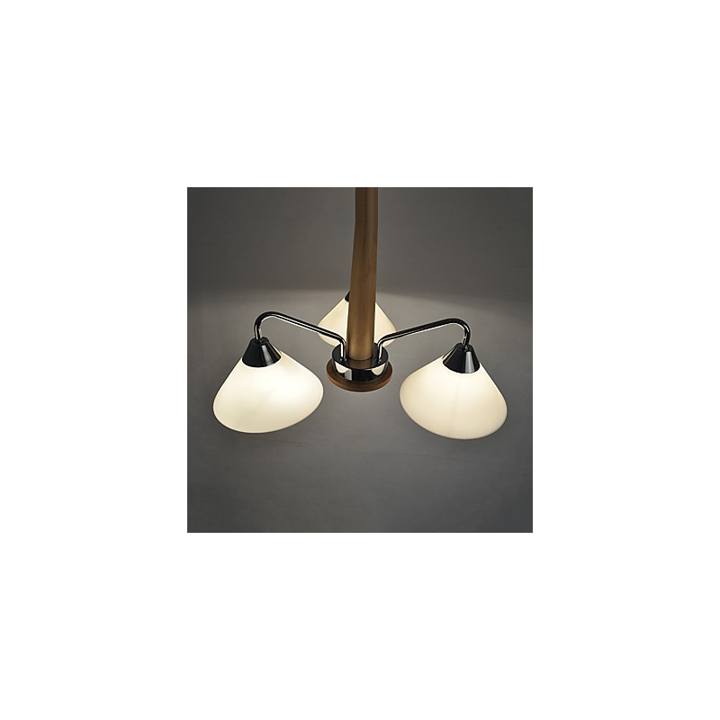 Lampadario country moderno contemporaneo elettroplaccato in legno e bambù