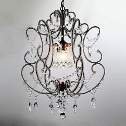 Lampadario in cristallo moderno vintage nero a sospensione