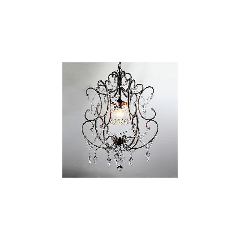 Lampadario in cristallo moderno vintage nero a sospensione