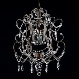 Lampadario in cristallo moderno vintage nero a sospensione