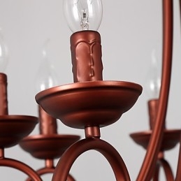 Lampadario moderno a 8 luci in cristallo e metallo, finitura dipinta, stile rustico/vintage/country