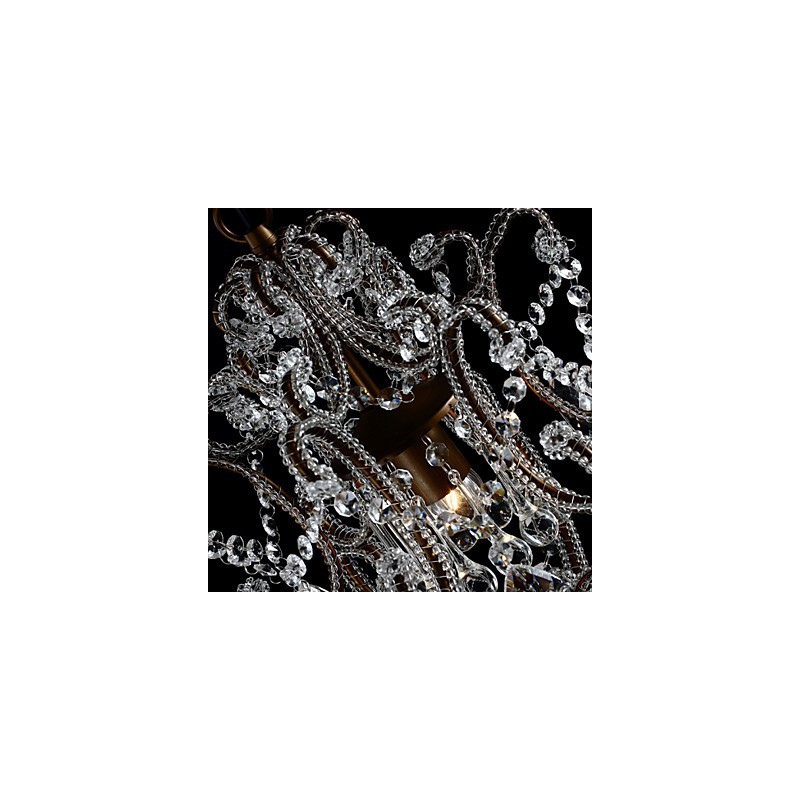 Lampadario in cristallo moderno vintage nero a sospensione