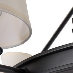 Lampadario a 8 luci in tessuto dipinto, stile moderno, classico e rustico