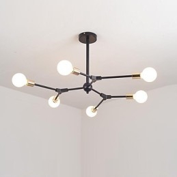 Lampadario tradizionale classico mini in legno di bambù, 3 luci E26/E27