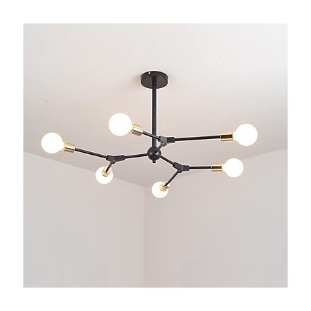 Lampadario tradizionale classico mini in legno di bambù, 3 luci E26/E27