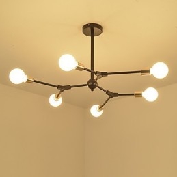 Lampadario tradizionale classico mini in legno di bambù, 3 luci E26/E27