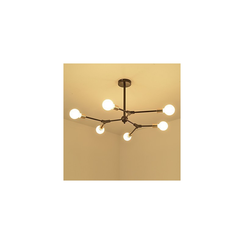 Lampadario tradizionale classico mini in legno di bambù, 3 luci E26/E27