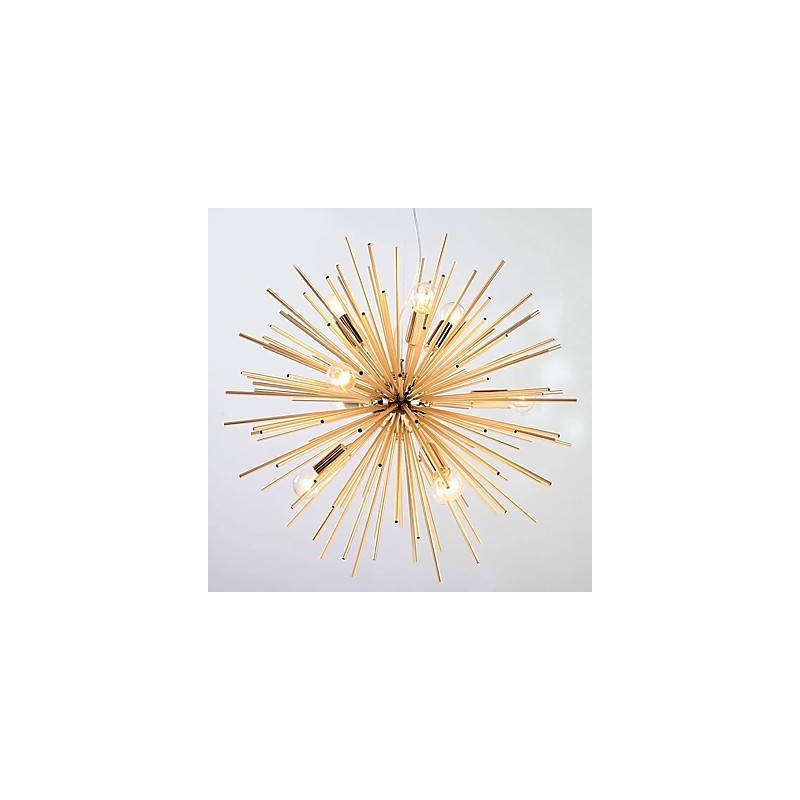 Lampadario retrò effetto rame 10 luci E12/E14