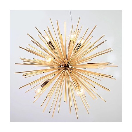Lampadario retrò effetto rame 10 luci E12/E14