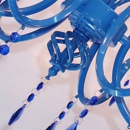 Lampadario moderno contemporaneo in metallo e cristallo