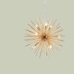 Lampadario retrò effetto rame 10 luci E12/E14
