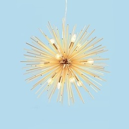 Lampadario retrò effetto rame 10 luci E12/E14