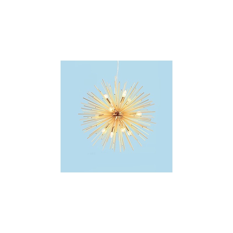 Lampadario retrò effetto rame 10 luci E12/E14