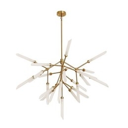 Lampadario moderno mini in metallo e vetro, catena regolabile, 120 cm