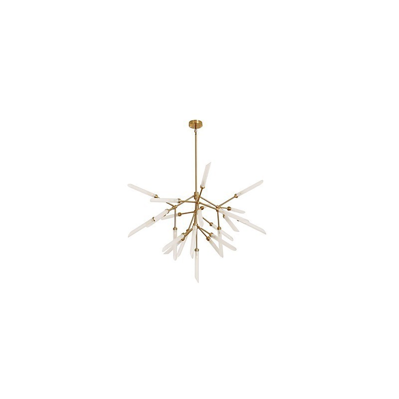 Lampadario moderno mini in metallo e vetro, catena regolabile, 120 cm
