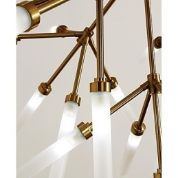 Lampadario moderno mini in metallo e vetro, catena regolabile, 120 cm
