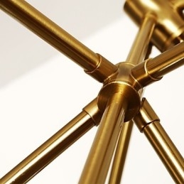 Lampadario moderno mini in metallo e vetro, catena regolabile, 120 cm