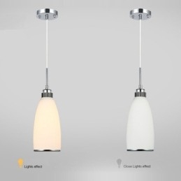 Lampada a sospensione LED integrato in metallo 1 luce 23 x 12 cm