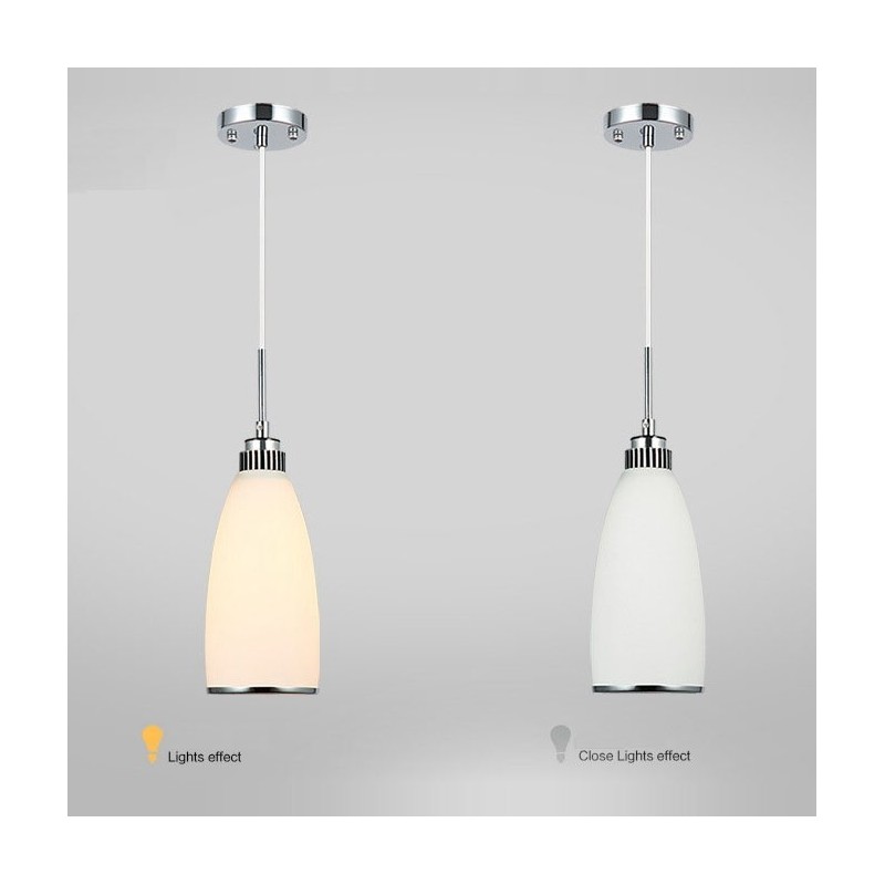 Lampada a sospensione LED integrato in metallo 1 luce 23 x 12 cm