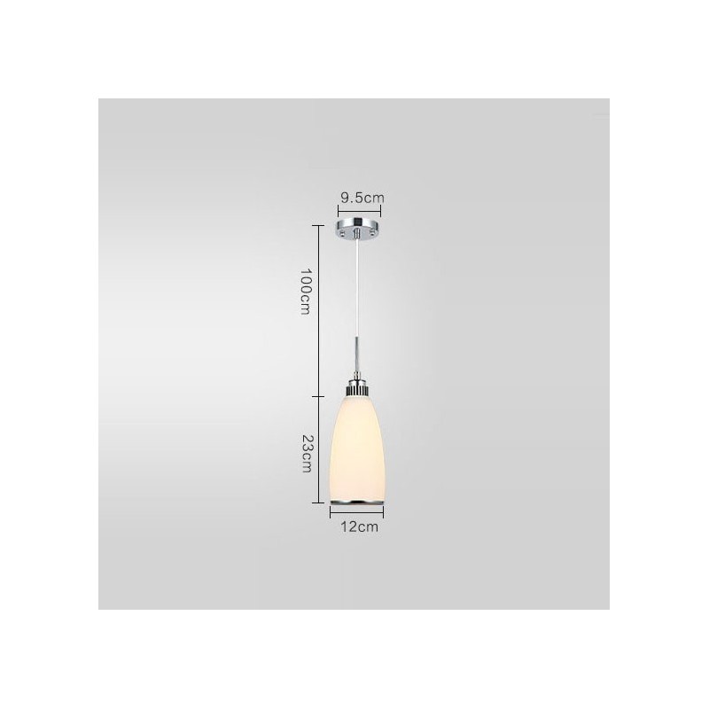 Lampada a sospensione LED integrato in metallo 1 luce 23 x 12 cm