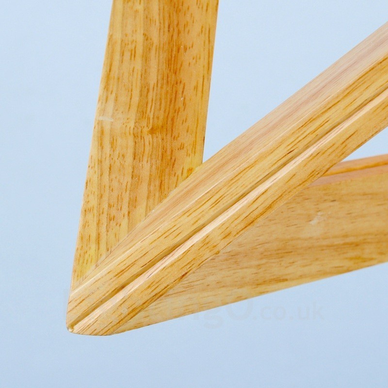 1 lampada a sospensione moderna e contemporanea in legno chiaro con paralume in legno